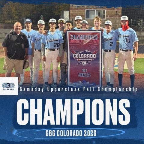 GBG Colorado 2026 celebrating a Gameday Upperclass Fall Championship win