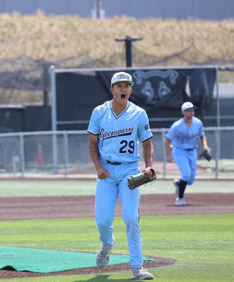 Pitcher fired up on the mound