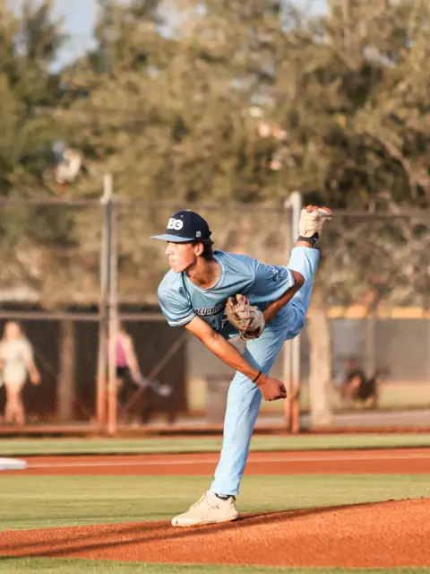 GBG Colorado pitcher in his follow-through on the mound