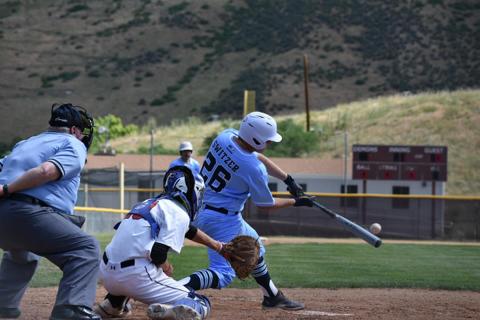 GBG Colorado batter Switzer making contact at the plate