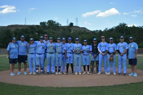 GBG Colorado team lined up on the infield for a group photo